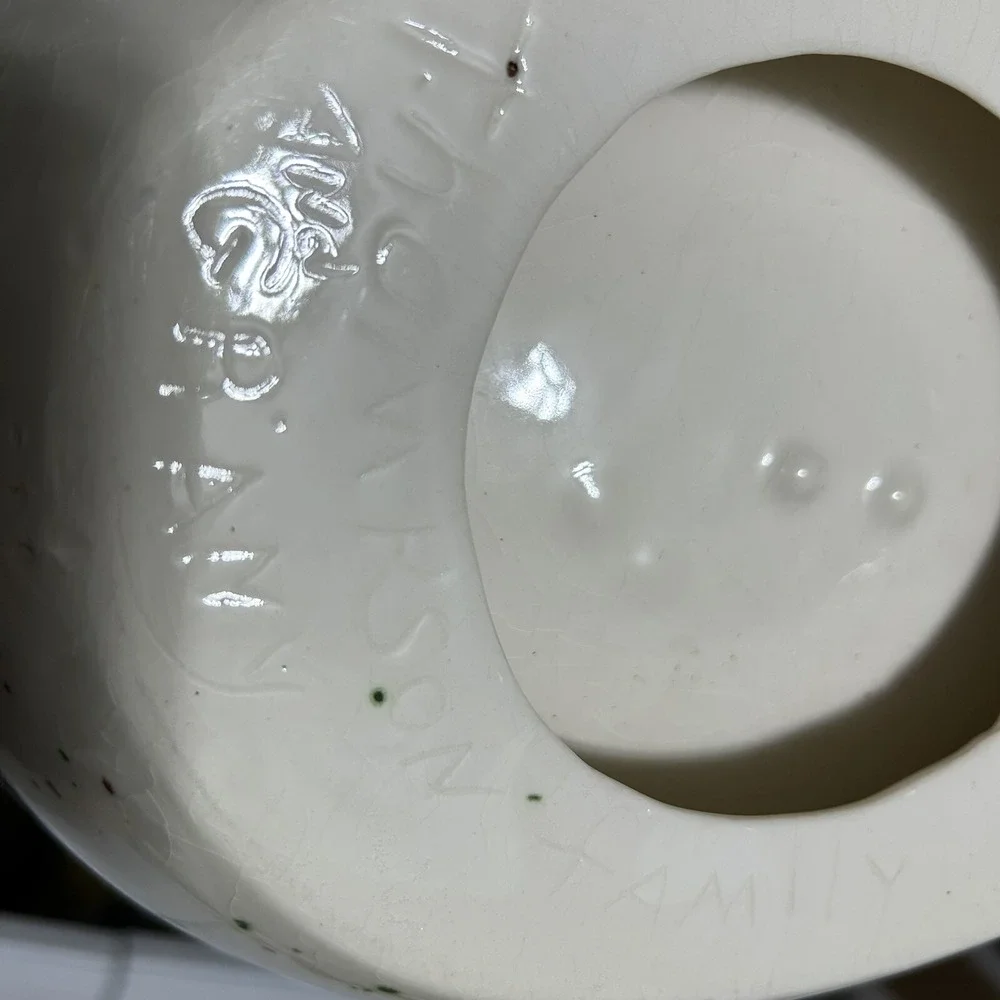 Merry X-mas Bowl Red Green‎ Sprinkles 1990 OOAK Christmas Holiday popcorn